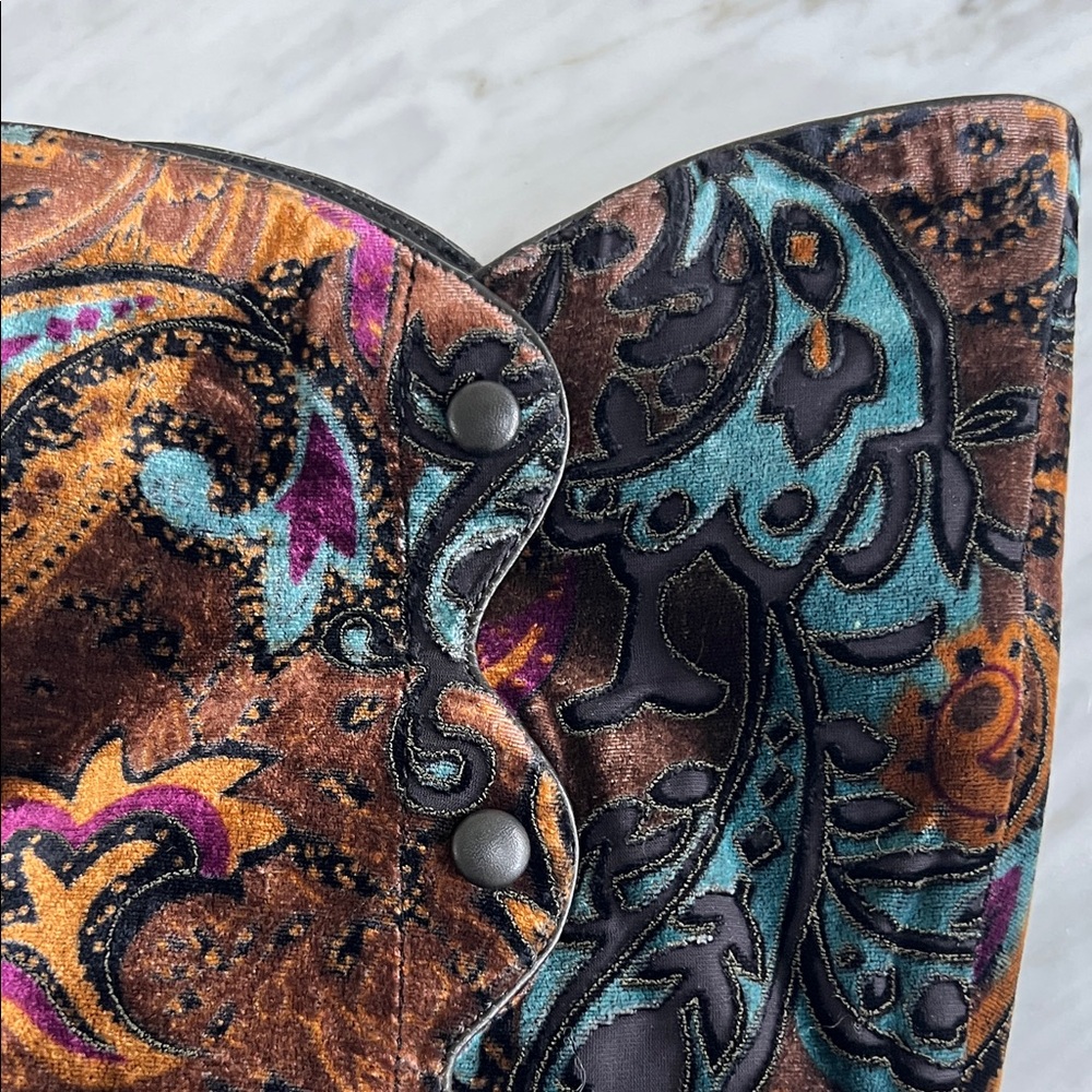 BORN CROWN Paisley Velvet Women's Boots - Picture 7 of 9